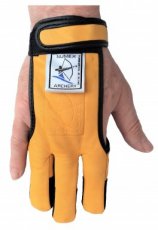 Gele handschoen voor boogschieten schiethandschoenen met Silicone vingertoppen