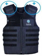 CAST 2017 H02 - KR1 - SP1 Lokale Politie Molle kogelwerende vest + schouders blauw