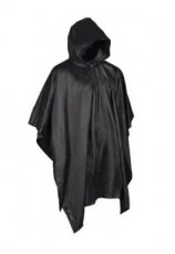 Poncho lichtgewicht vinyl unisex zwart