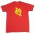 Rode T-shirt met duivels drietand -2XL 2XLarge / Rode T-shirt met duivels drietand