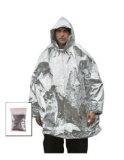 Survival poncho aluminium coating voor in noodpakket